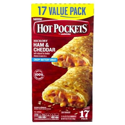 Hot Pockets Ham & Cheddar Cheese, 4.5 oz., 17/Pack (903-00022)