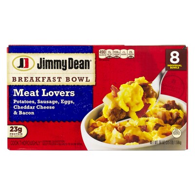 Jimmy Dean Meat Lovers Breakfast Bowl, 3.5 lbs, 8/Pack (70616)