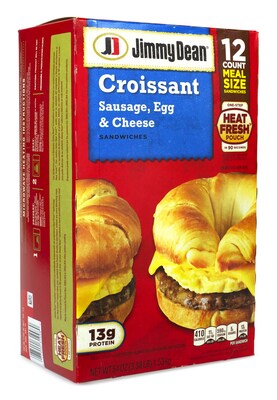 Jimmy Dean Sausage, Egg And Cheese Croissant Breakfast Sandwich, 12/Pack (903-00036)