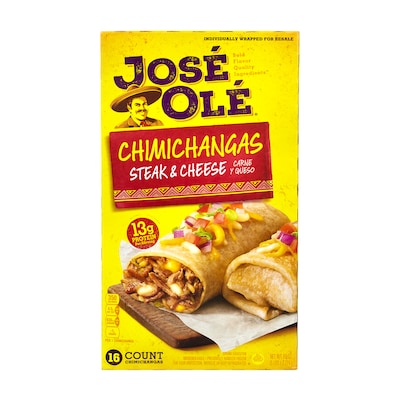 Jose Ole Steak & Cheese Chimichangas, 16/Pack (903-00054)