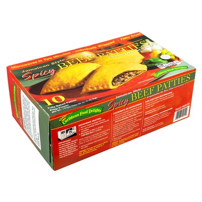 Caribbean Food Delights Jamaican Style Spicy Beef Empanadas, 50 oz., 10/Pack (05101)