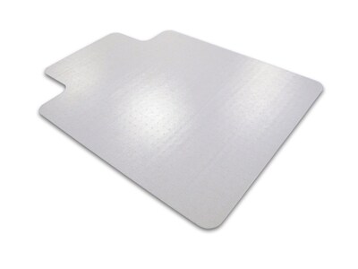 Cleartex Advantagemat PVC Clear Chair Mat for Carpets Over 3/4" Rectangular with Lip 45" x 53" (11341540LV)