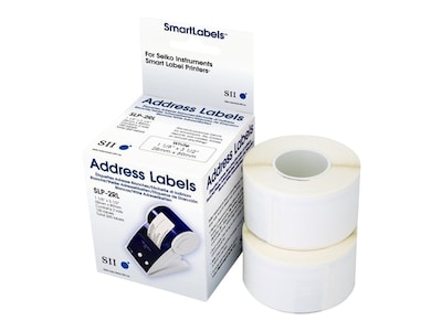 Seiko Thermal Address Labels, 1 1/8 x 3 1/2, White, 130/Roll, 2 Rolls/Box (SLP-2RL)