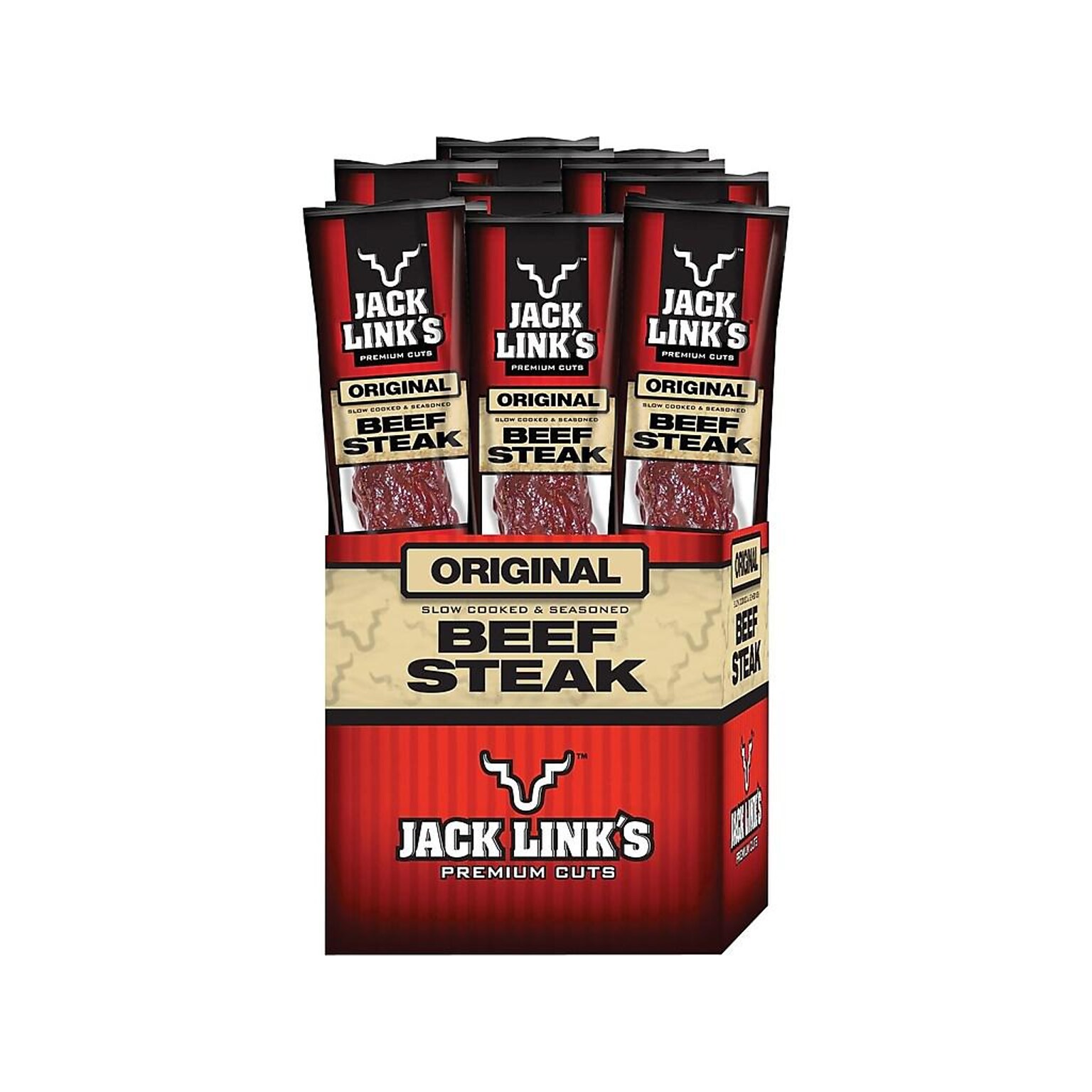 Jack Link’s Premium Cuts Original Beef Steak, 1 oz., 12/Box (JLB02027)