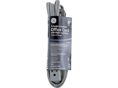 GE 3 Outlet Power Strip, Gray (50552/43027)