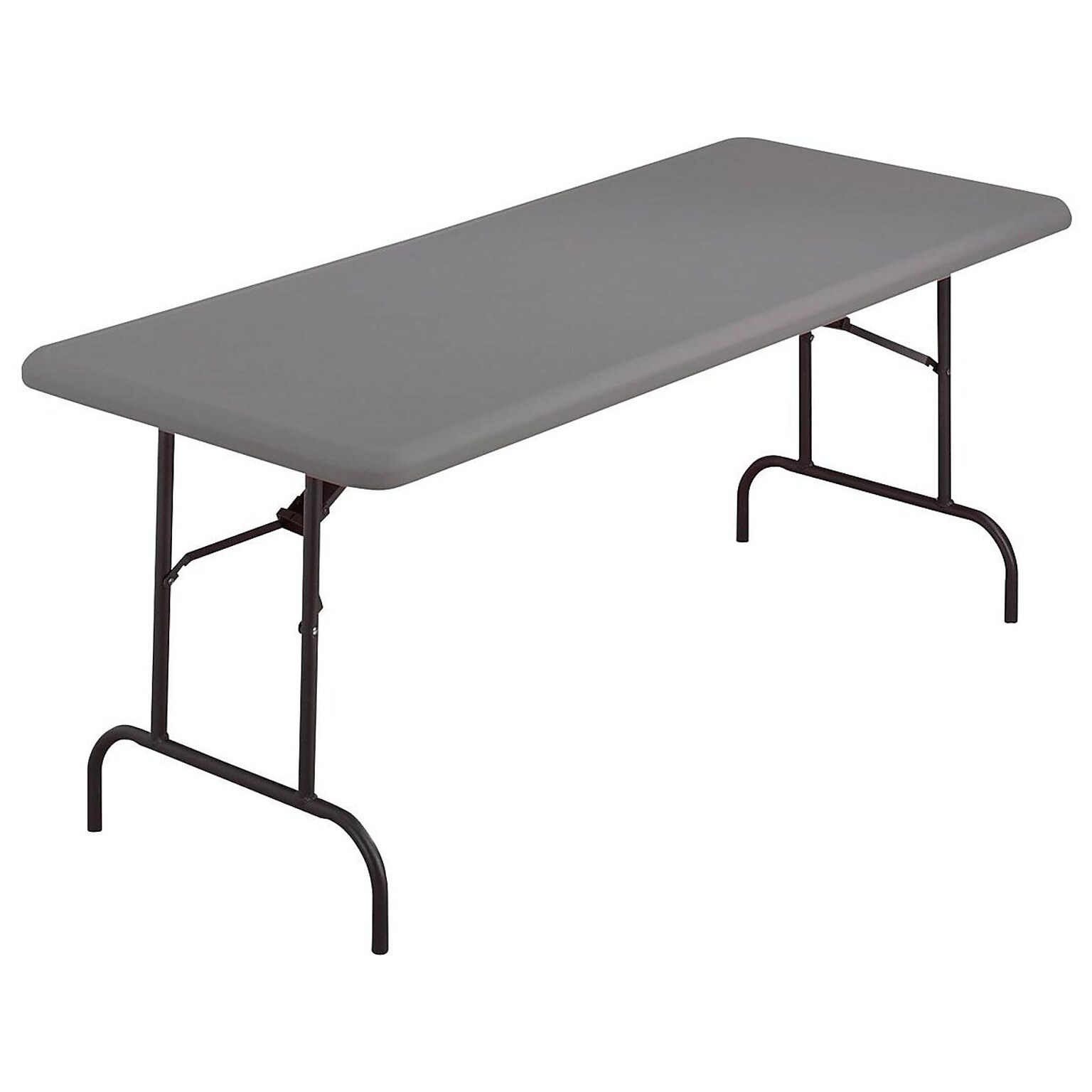 ICEBERG IndestrucTable TOO 1200 Series Folding Table, 72 x 30, Charcoal (65227)