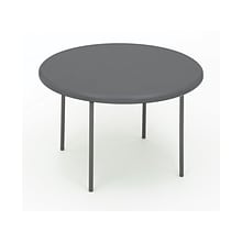ICEBERG IndestrucTable TOO 1200 Series Folding Table, 48 x 24, Charcoal (65247)