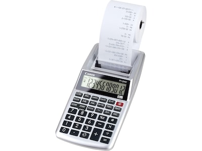 Canon P1-DH V-2 2203C001AA 12-Digit Desktop Printing Calculator, Silver