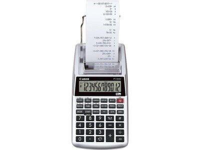 Canon P1-DH V-2 2203C001AA 12-Digit Desktop Printing Calculator, Silver