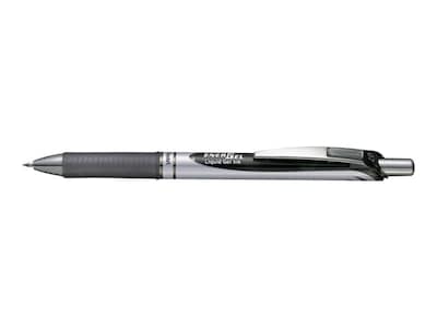 Pentel EnerGel RTX Retractable Gel Pens, Medium Point, 0.7mm, Black Ink, Dozen (BL77A)
