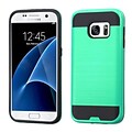 Insten Hard Dual Layer Silicone Cover Case For Samsung Galaxy S7 - Green/Black