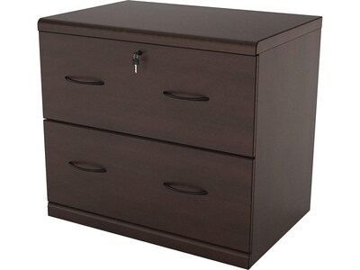 Z-Line Designs 2-Drawer Lateral File Cabinet, Locking, Letter/Legal, Espresso, 29W (ZL2262-2ELU)