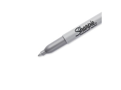 Sharpie Permanent Marker, Fine Tip, Metallic Silver, 36/Pack (9597)