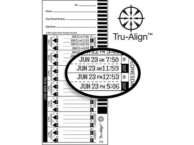 Lathem Tru-Align Punch Card Time Clock System, Black (1600E)