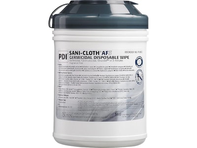 PDI Sani-Cloth AF3 Disinfecting Wipes, 160 Wipes/Canister, 12 Canisters/Carton (P13872CT)