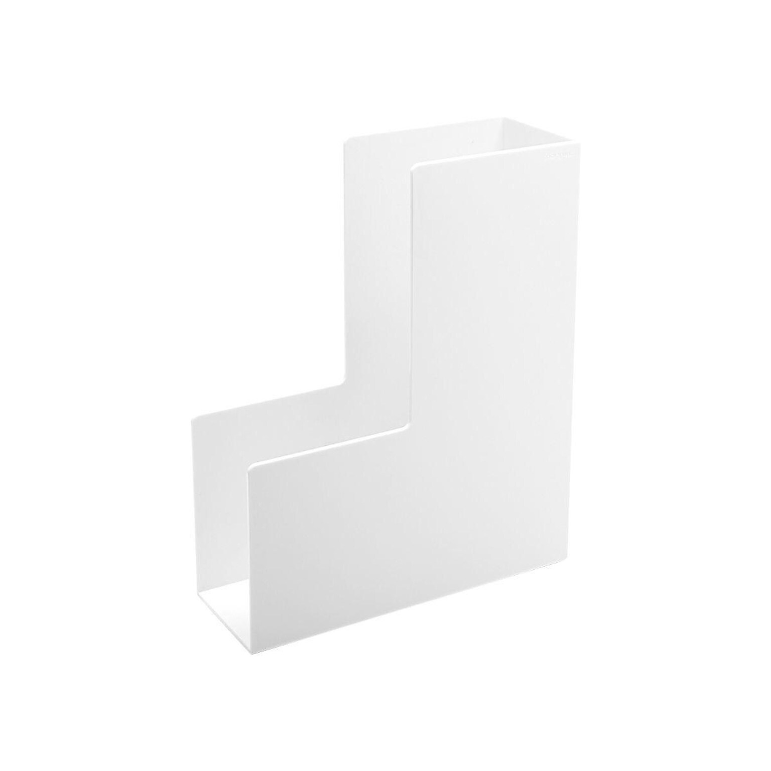 Poppin 12.25H x 3.75W x 9.75D Plastic Magazine File, White, Each (101281)