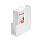 Poppin 12.25"H x 3.75"W x 9.75"D Plastic Magazine File, White, Each (101281)