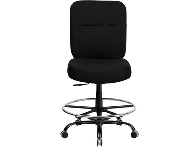 Flash Furniture HERCULES Fabric Drafting Chair, Black (WL-735SYG-BK-D-GG)