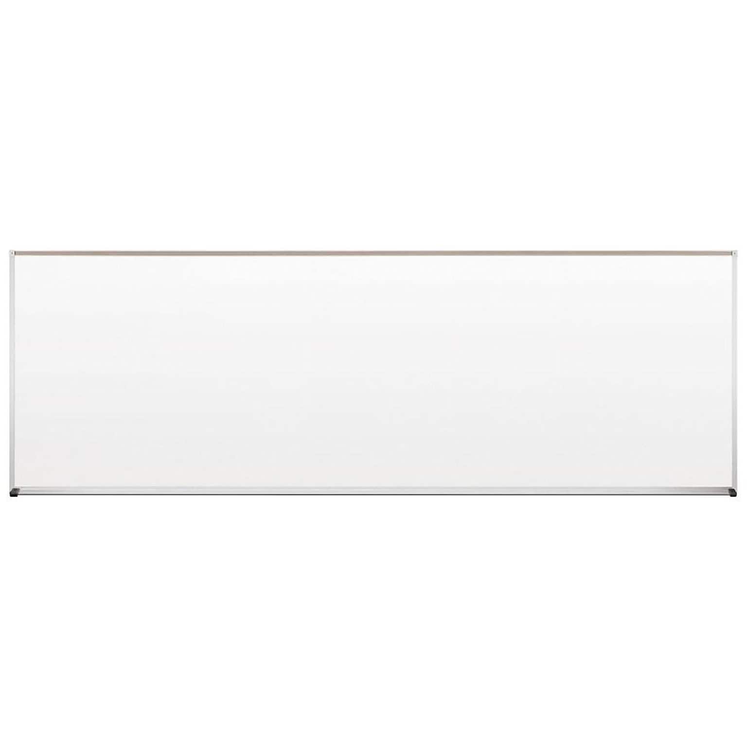 Balt Porcelain Dry-Erase Whiteboard, Anodized Aluminum Frame, 12 x 4 (202AM)