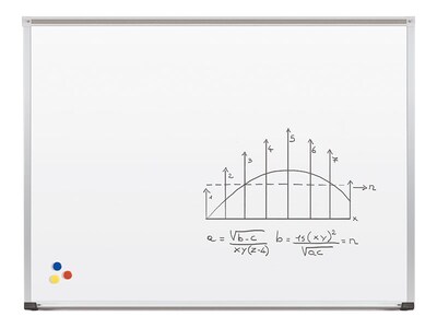 Balt Porcelain Dry-Erase Whiteboard, Anodized Aluminum Frame, 12 x 4 (202AM)