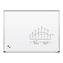 Balt Porcelain Dry-Erase Whiteboard, Anodized Aluminum Frame, 12 x 4 (202AM)