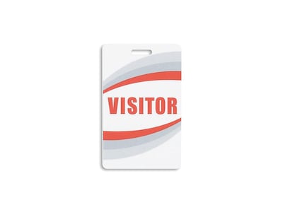 IDville Visitor Preprinted ID Cards, Red, 25/Pack (134402931)