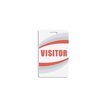 IDville Visitor Preprinted ID Cards, Red, 25/Pack (134402931)