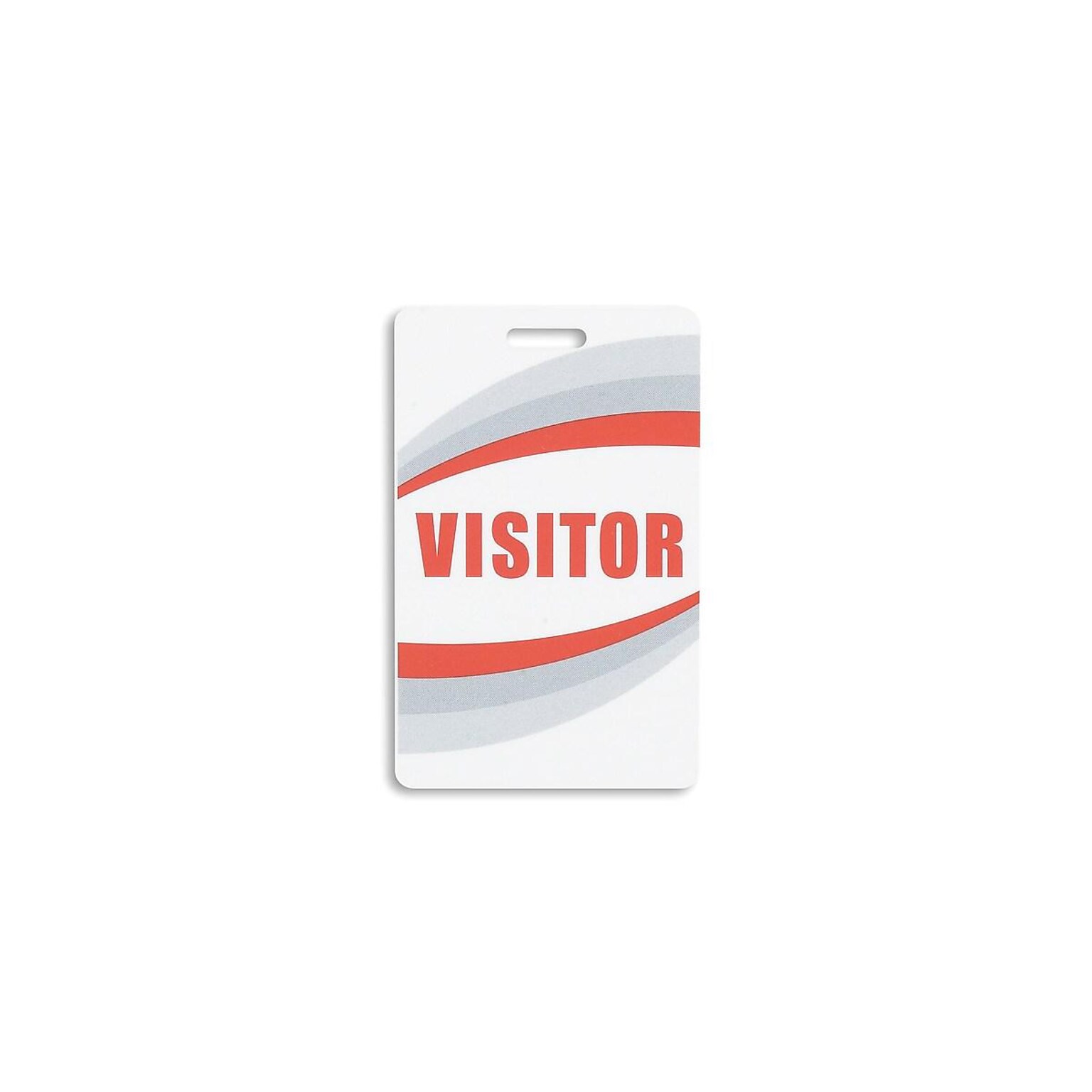 IDville Visitor Lanyard ID Cards, Red, 25/Pack (134402931)