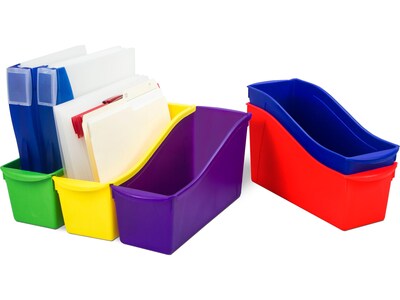 Storex Storage Bins, Assorted Colors, 5/Carton (70105U06C)