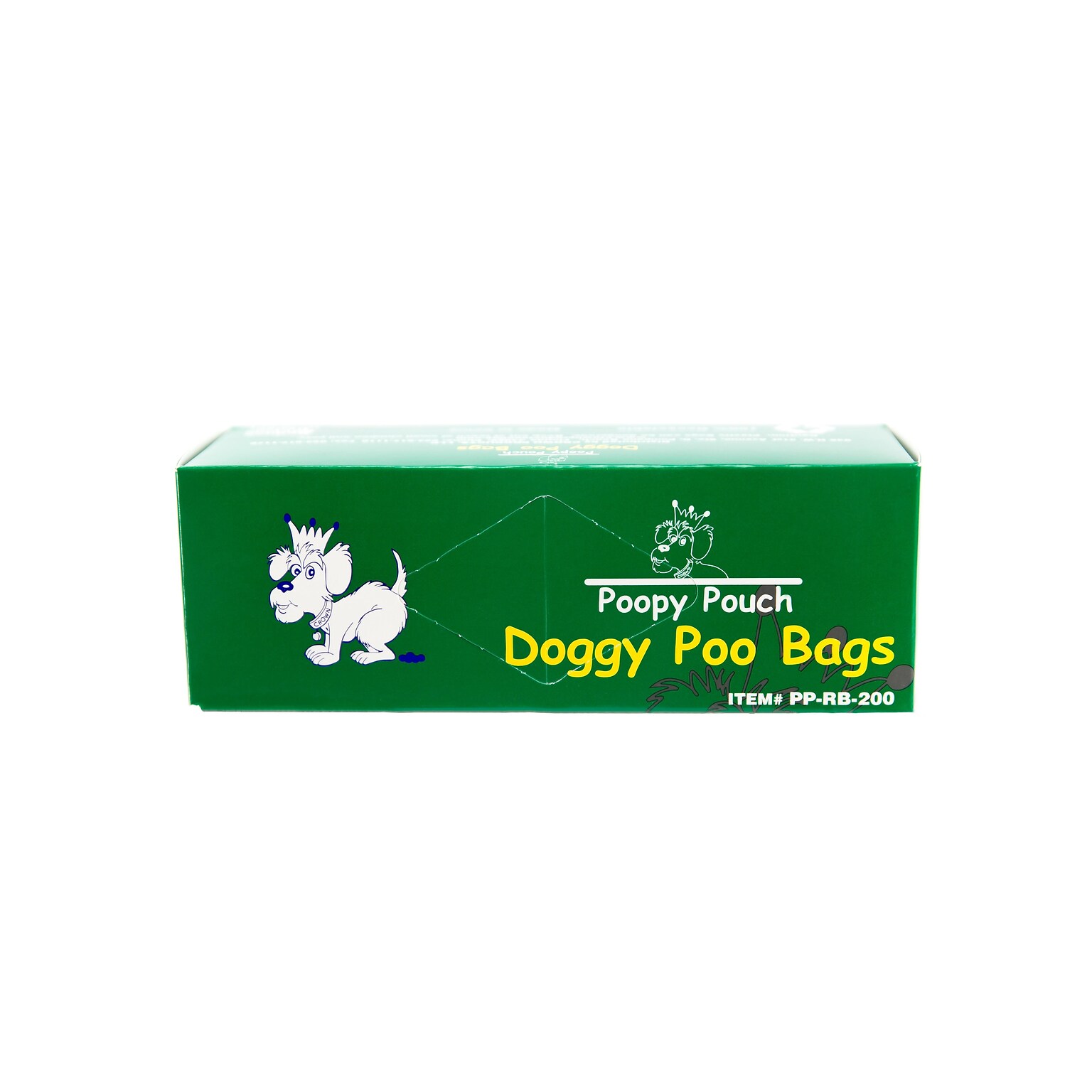 Poopy Pouch Universal 0.75 Gallon Pet Waste Disposal Bag, High Density, Green, 200 Bags/Roll, 10 Rolls/Carton (PP-RB-200)