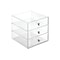 interDesign 3 Drawers Desktop Storage, Clear (35300)