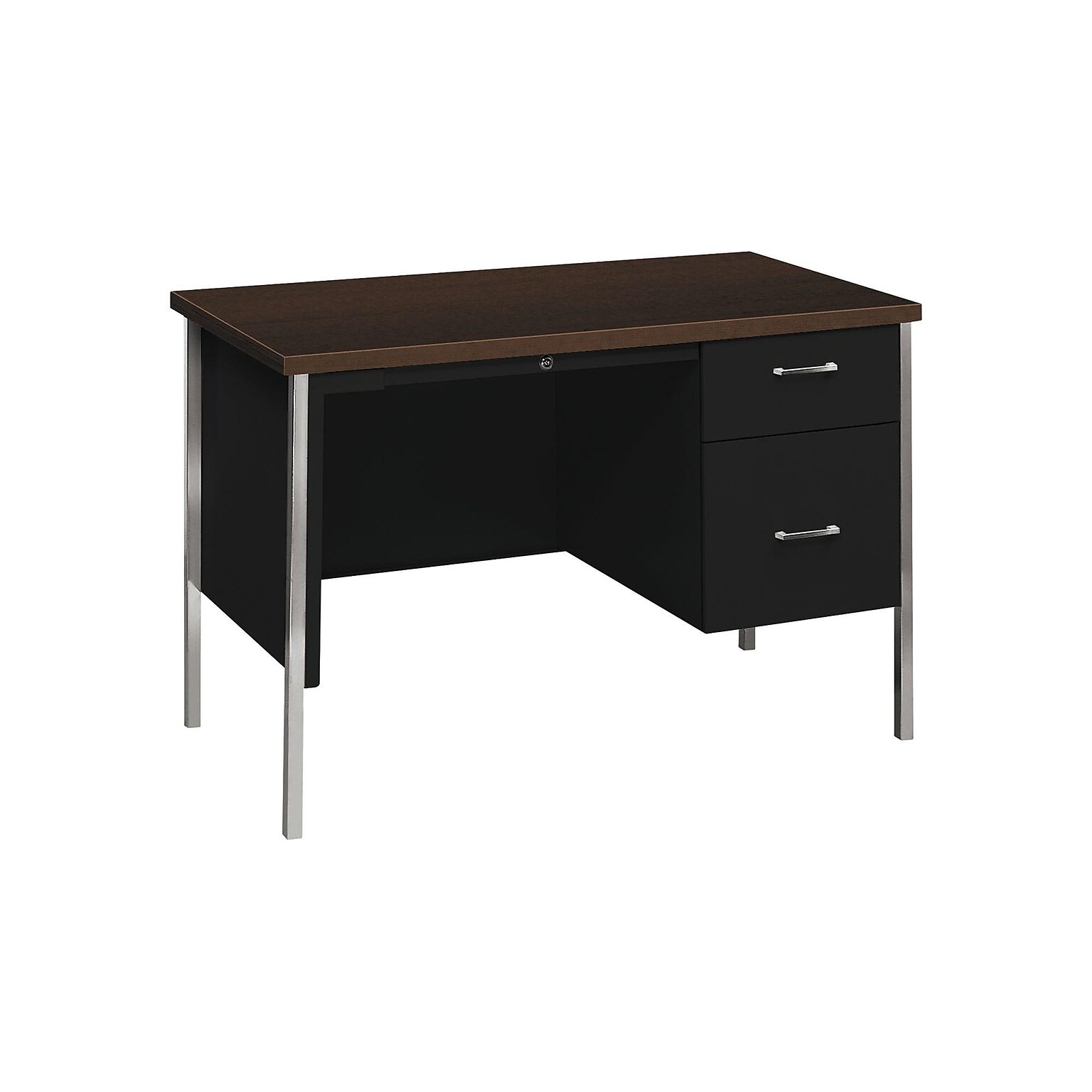 HON 34000 Series 45W Right Pedestal Desk, Mocha/Black (H34002R)