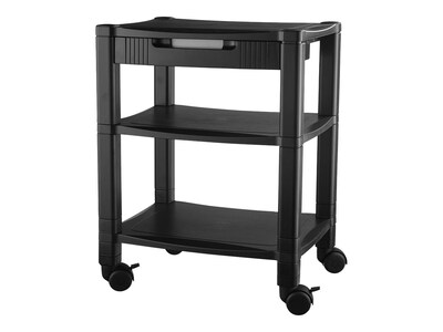 Kantek 3-Shelf Plastic/Poly Mobile Printer Stand, Black (PS540)