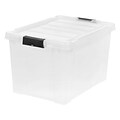 Staples Store-It-All 76 Qt. Latch Lid Storage Tote, Clear (51715-CC)