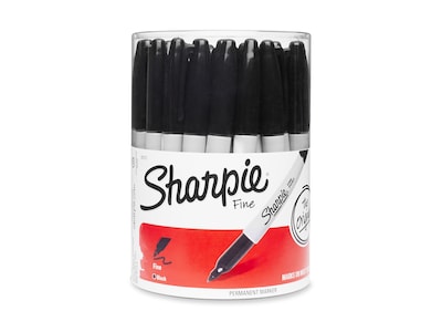 Sharpie Permanent Marker, Fine Tip, Black, 36/Pack (35010)
