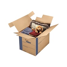 Bankers Box® SmoothMove 24 x 18 x 18 Moving Box, Blue/Kraft, 6/Bundle (0062901)