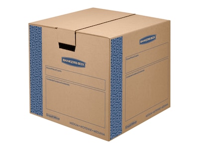 Bankers Box® SmoothMove 18 x 16 x 18 Moving Box, Blue/Kraft, 8/Bundle (0062801)