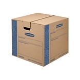 Bankers Box Smoothmove 18 x 18 x 16 Moving Boxes, Blue/Kraft, 8/Bundle (0062801)