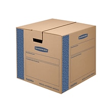 Bankers Box® SmoothMove 18 x 16 x 18 Moving Box, Blue/Kraft, 8/Bundle (0062801)