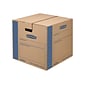 Bankers Box Smoothmove 18" x 18" x 16" Moving Boxes, Blue/Kraft, 8/Bundle (0062801)