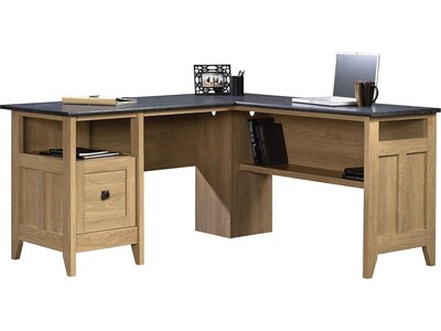 Sauder Select 59 W L Shaped Desk Dover Oak 412320 Quill Com