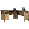 Sauder Select 59W L-Shaped Desk, Dover Oak (412320)