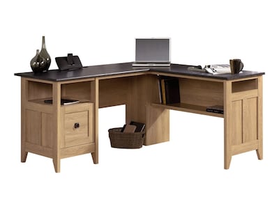 Sauder Select 59"W L-Shaped Desk, Dover Oak (412320)