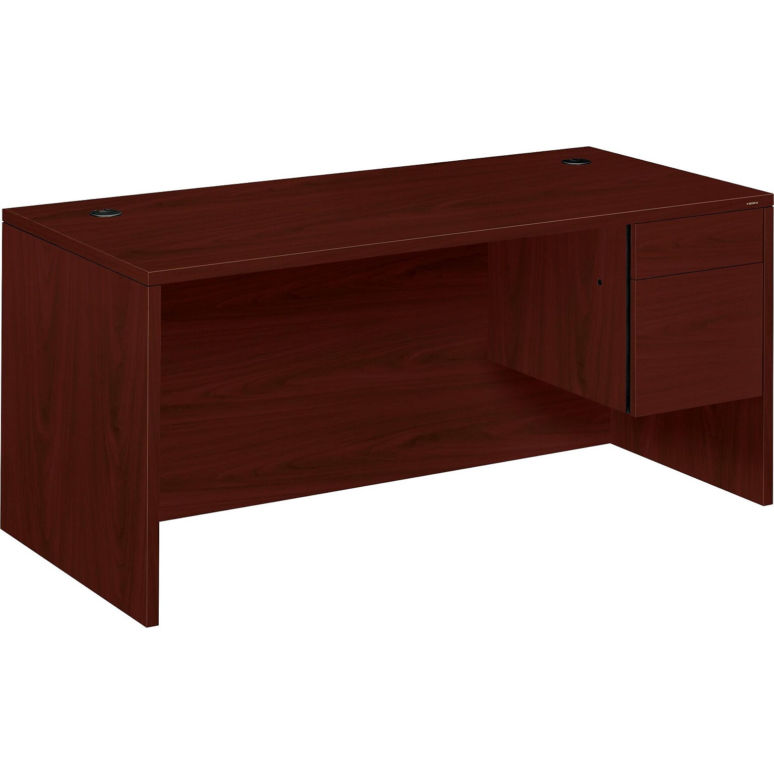 HON 10500 Series 66 Single Pedestal Desk, Mahogany (HON10583RNN)