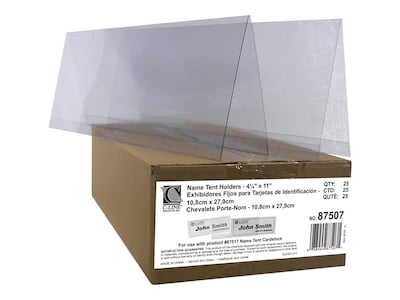 C-Line Sign Holder, 4.25 x 11, Horizontal, Clear Plastic, 25/Box (87507)