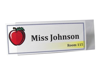 C-Line Sign Holder, 4.25" x 11", Horizontal, Clear Plastic, 25/Box (87507)