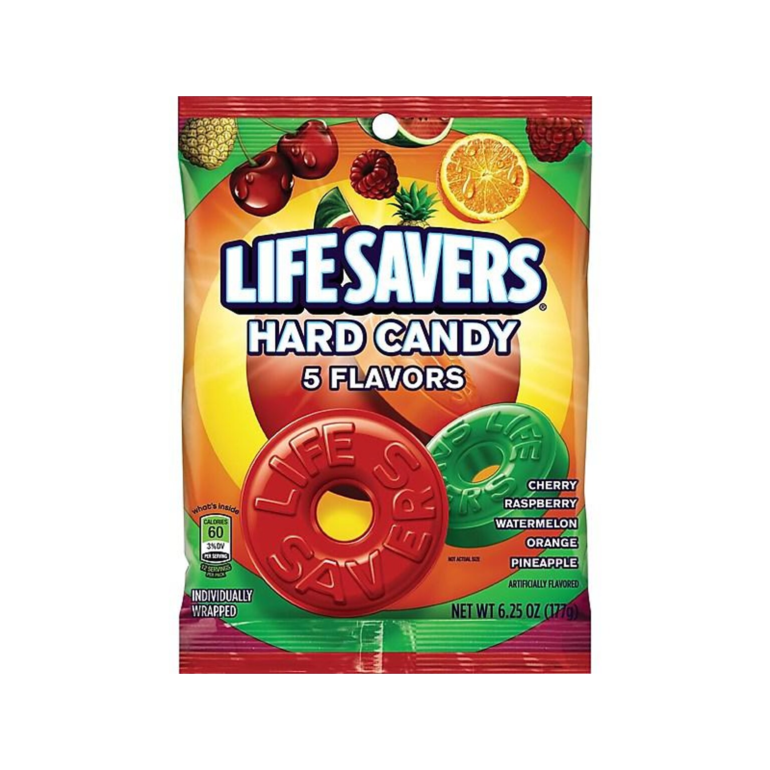 LifeSavers 5 Flavors Hard Candy, Assorted Flavors, 6.25 oz. (NFG885011)
