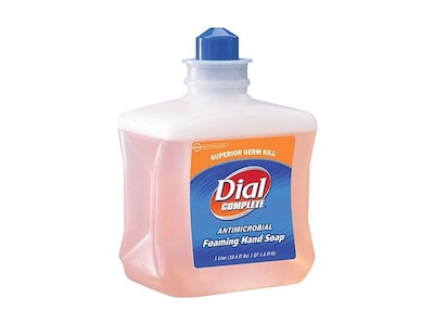 Dial Complete Antibacterial Foaming Hand Soap Refills, Original Scent, 33.8 Oz., 6/Carton (00162)
