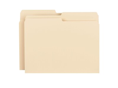 Smead File Folders, 1/2-Cut Tab, Letter Size, Manila, 100/Box (10320)