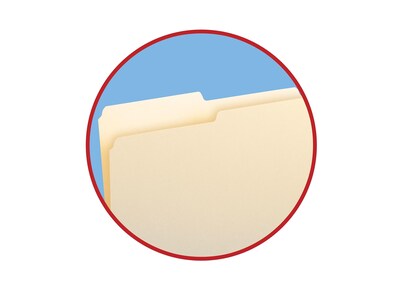 Smead File Folders, 1/2-Cut Tab, Letter Size, Manila, 100/Box (10320)